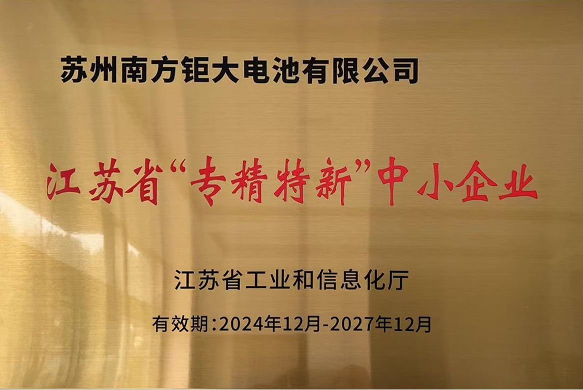 江蘇省“專精特新”企業(yè)